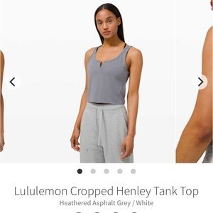 Lululemon Cropped Henley Tank